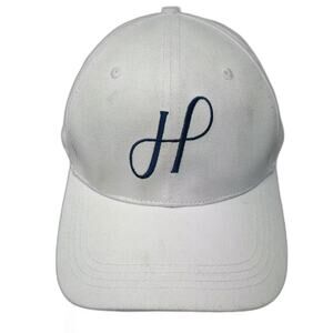 Hydrinity Baseball Cap White Blue OS Hat Embroidered Logo Adjustable Strapback